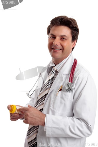 Image of Smiling doctor with medicine