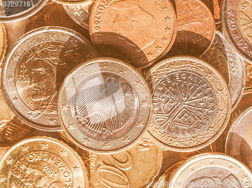 Image of  Euro coins vintage