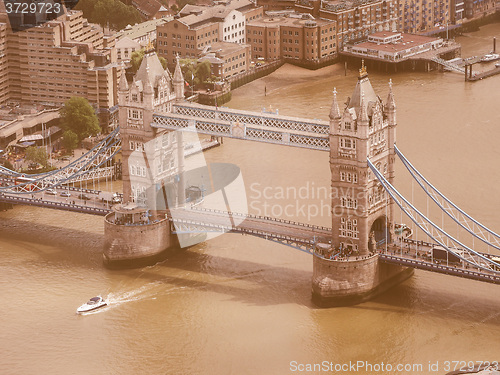 Image of Retro looking Aerial view of London