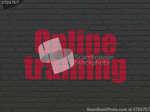 Image of Learning concept: Online Training on wall background