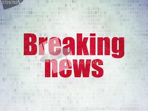 Image of News concept: Breaking News on Digital Paper background