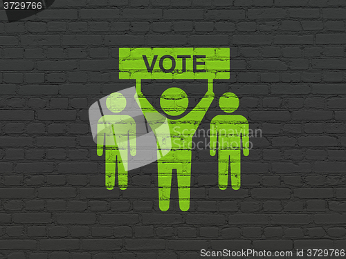 Image of Politics concept: Election Campaign on wall background