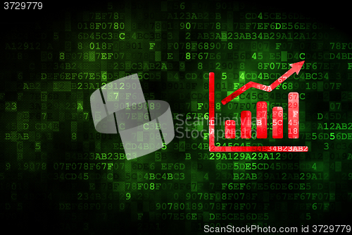 Image of News concept: Growth Graph on digital background