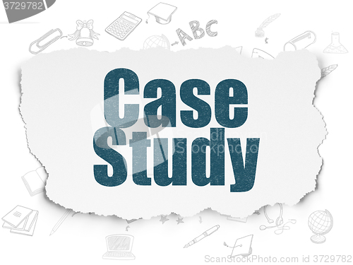 Image of Learning concept: Case Study on Torn Paper background