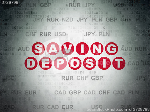 Image of Banking concept: Saving Deposit on Digital Paper background