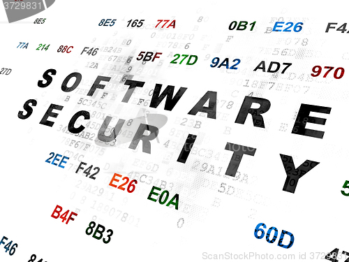 Image of Privacy concept: Software Security on Digital background