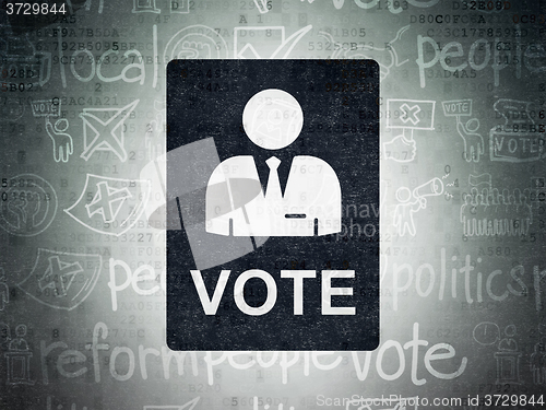 Image of Political concept: Ballot on Digital Paper background