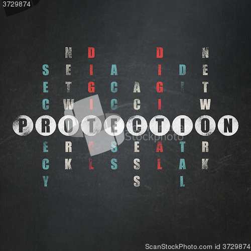 Image of Security concept: Protection in Crossword Puzzle