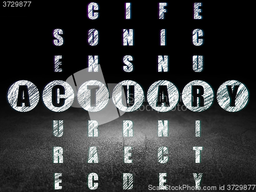Image of Insurance concept: Actuary in Crossword Puzzle