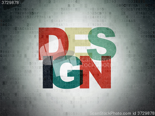 Image of Advertising concept: Design on Digital Paper background