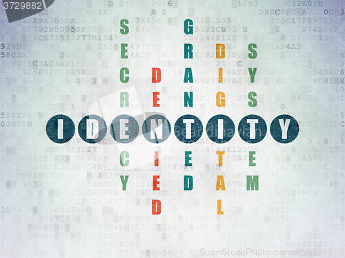Image of Privacy concept: Identity in Crossword Puzzle