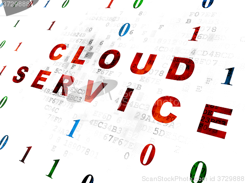 Image of Cloud computing concept: Cloud Service on Digital background