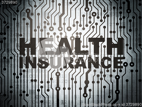 Image of Insurance concept: circuit board with Health Insurance