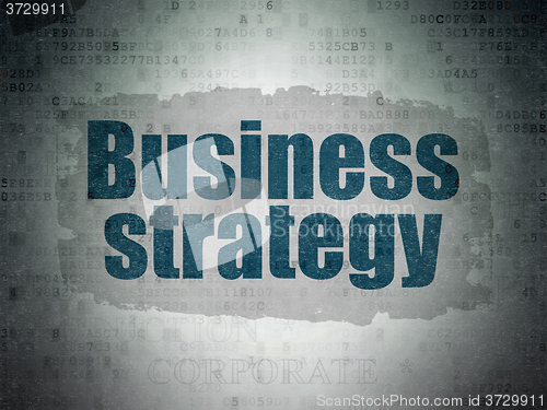 Image of Finance concept: Business Strategy on Digital Paper background
