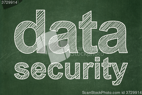 Image of Security concept: Data Security on chalkboard background