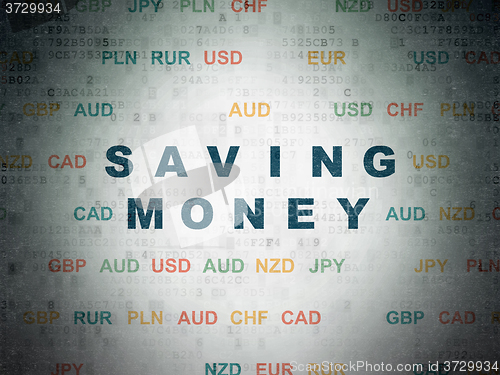 Image of Finance concept: Saving Money on Digital Paper background