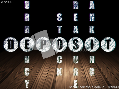Image of Currency concept: Deposit in Crossword Puzzle