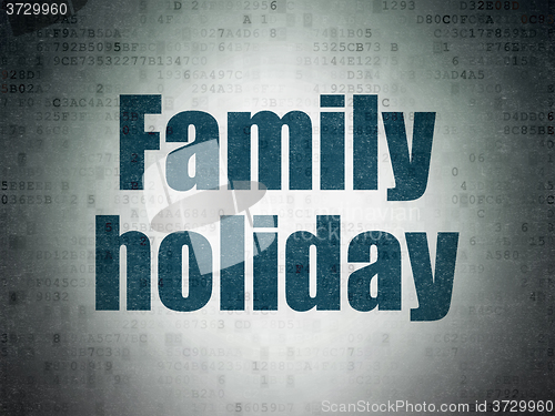 Image of Tourism concept: Family Holiday on Digital Paper background