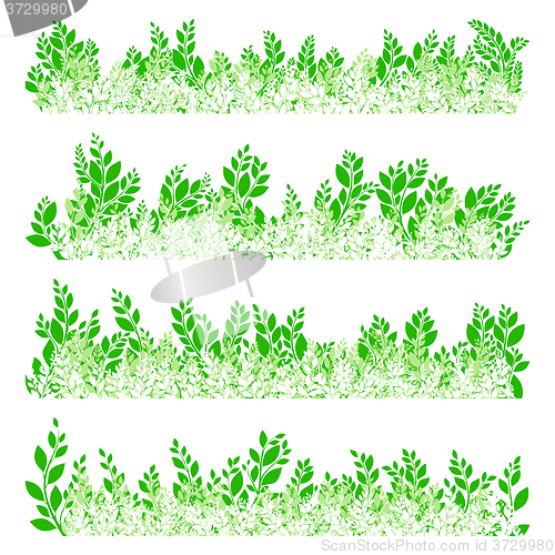 Image of Green leaves border. EPS 10