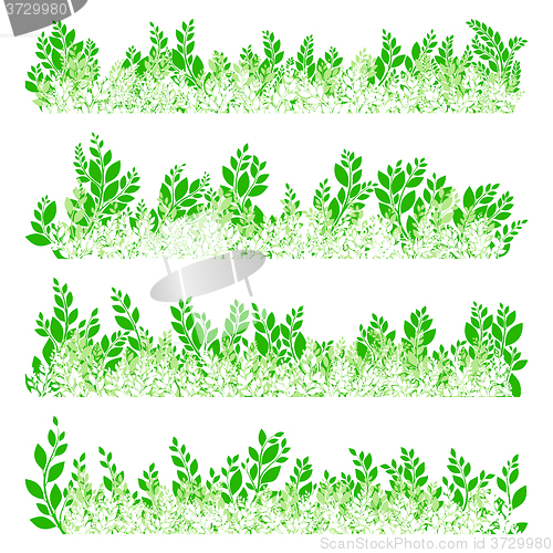 Image of Green leaves border. EPS 10