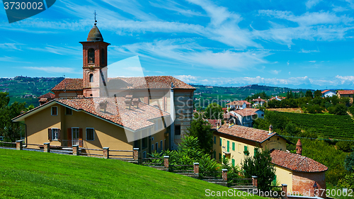 Image of Small Italian village with church 