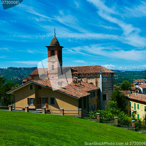 Image of Small Italian village with church 