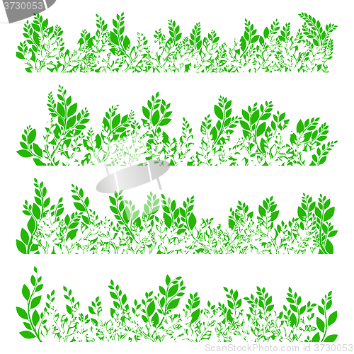 Image of Green leaves border. EPS 10