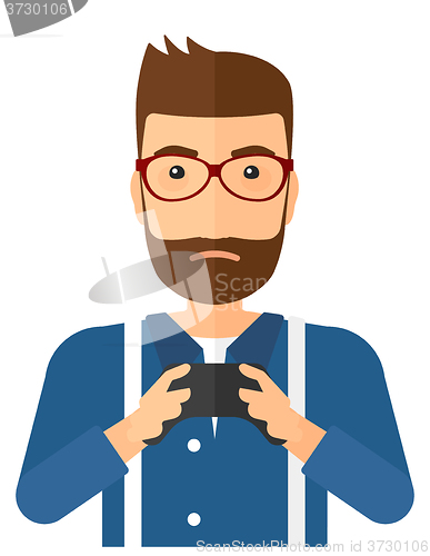 Image of Addicted video gamer.