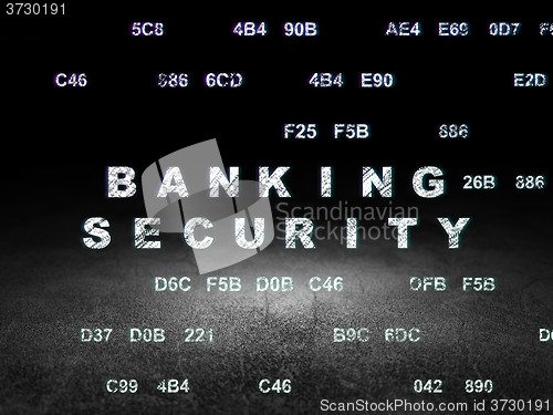 Image of Security concept: Banking Security in grunge dark room