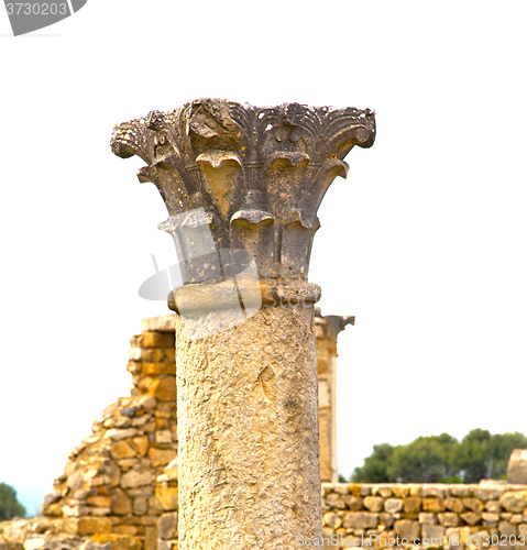 Image of volubilis in morocco africa the old roman deteriorated monument 