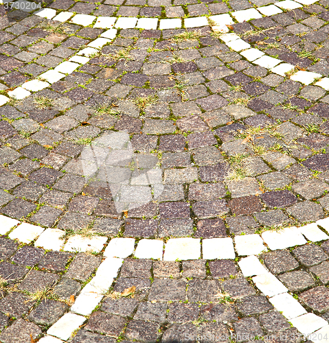 Image of brick in castellanza street lombardy italy  varese abstract    