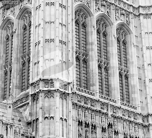 Image of old in london  historical    parliament glass  window    structu