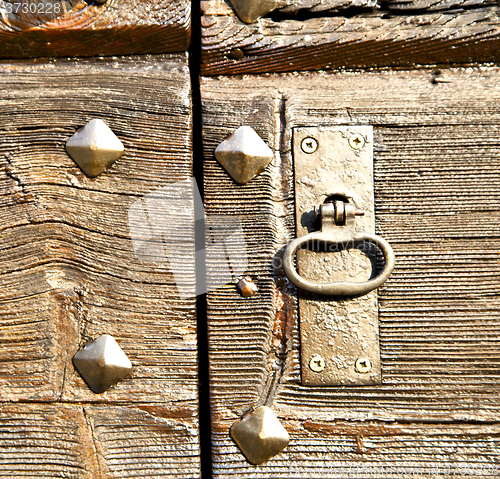 Image of  capronno  abstract    in a  door curch  closed  