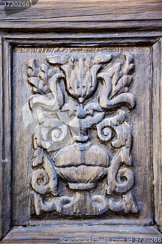 Image of lanzarote abstract door wood   the brown spain