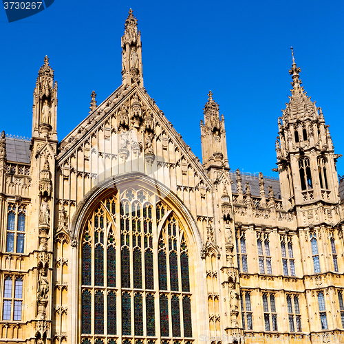 Image of old in london  historical    parliament glass  window    structu