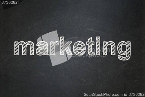 Image of Marketing concept: Marketing on chalkboard background