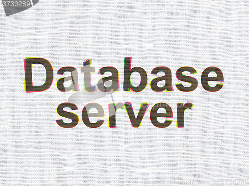 Image of Software concept: Database Server on fabric texture background