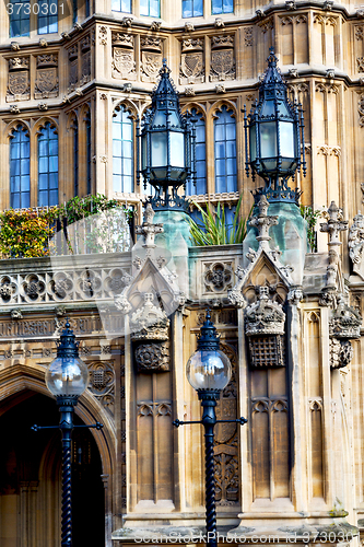 Image of old in london  historical    parliament glass       structure  