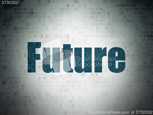 Image of Timeline concept: Future on Digital Paper background