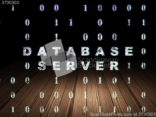 Image of Database concept: Database Server in grunge dark room