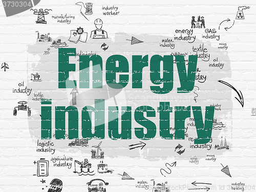 Image of Industry concept: Energy Industry on wall background