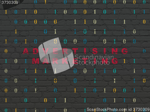 Image of Business concept: Advertising Marketing on wall background