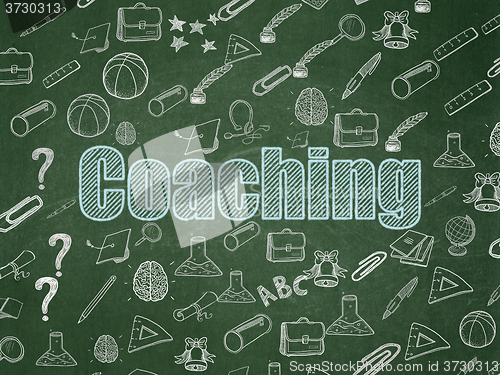 Image of Studying concept: Coaching on School Board background