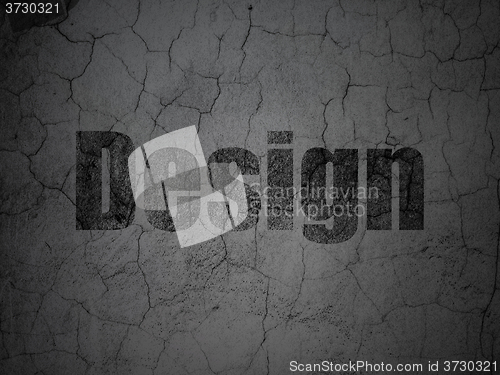 Image of Advertising concept: Design on grunge wall background