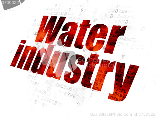 Image of Industry concept: Water Industry on Digital background