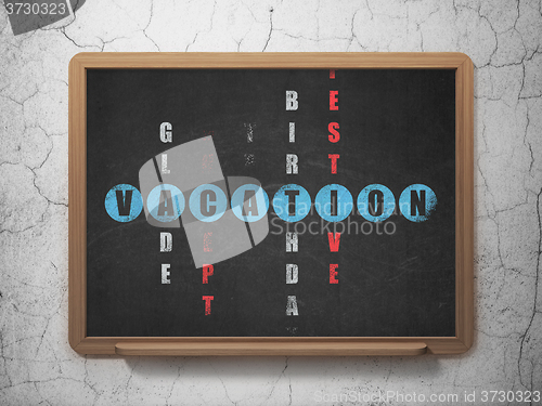 Image of Holiday concept: Vacation in Crossword Puzzle