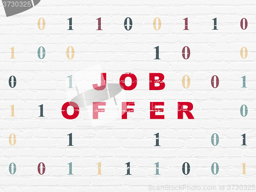 Image of Business concept: Job Offer on wall background