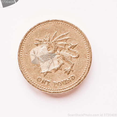 Image of  UK 1 Pound coin vintage