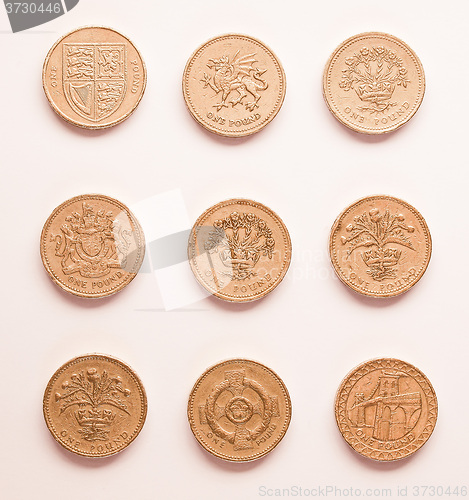 Image of  One Pound coins vintage