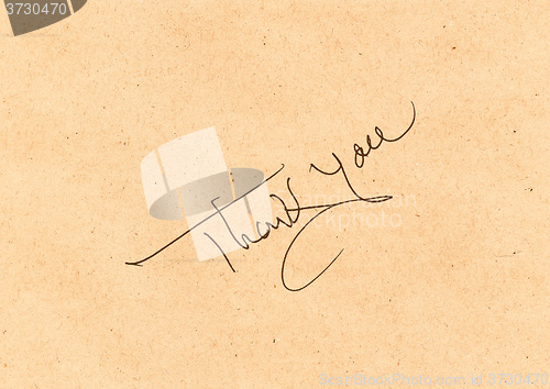 Image of  Thank you message vintage